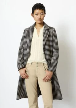 Marc O'Polo Plaid Blazer Coat Regular Made From Italian Virgin Wool Mix Quality