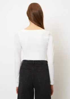 Marc O'Polo Long Sleeve Top In A Regular Fit With A Square Neckline Made Of Stretch Jersey -Marc O'Polo Verkäufe 787622f7f1519003034b55b1a77abfaf