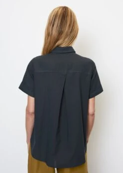 Marc O'Polo Short Sleeve Linen Blouse In An Exciting Mix Of Materials -Marc O'Polo Verkäufe 7bbd5674194edb3995d1763fdb5aecf3