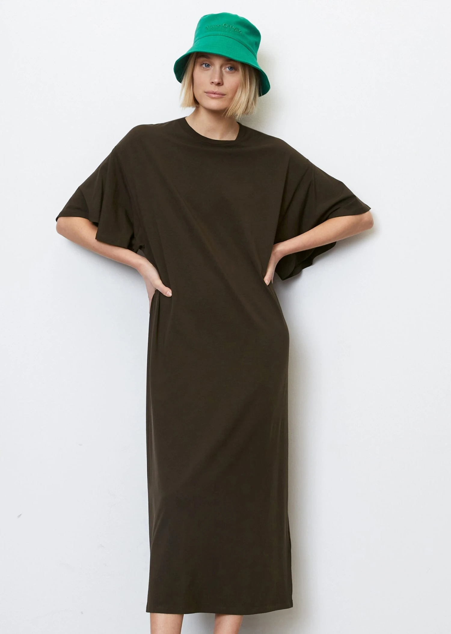 Marc O'Polo Flowing Jersey Dress With Flounce Sleeves Made From An Organic Cotton/modal Blend 6 Marc O'Polo Flowing Jersey Dress With Flounce Sleeves Made From An Organic Cotton/modal Blend – Bild 4