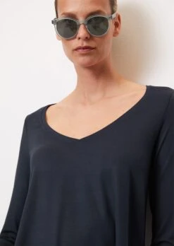 Marc O'Polo V-neck Long Sleeve Top In A Loose Fit From LENZING™ ECOVERO™ -Marc O'Polo Verkäufe 90d9456cb09a861135e6211273ac8e77
