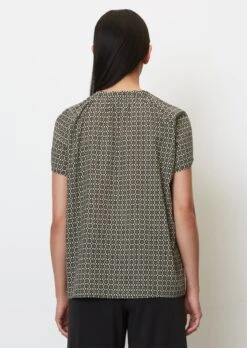 Marc O'Polo Patterned Blouse Top Made Of Lightweight Cotton Voile -Marc O'Polo Verkäufe 98c66686bd1af99ce5d084a83f33ce15
