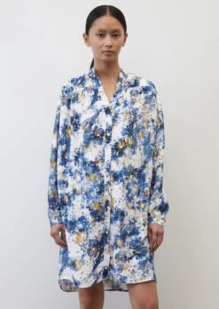 Marc O'Polo Knee-length Printed Dress In A Relaxed Fit In A Cupro/viscose Blend -Marc O'Polo Verkäufe 98da51c55415e296fb46084712cbbb2c