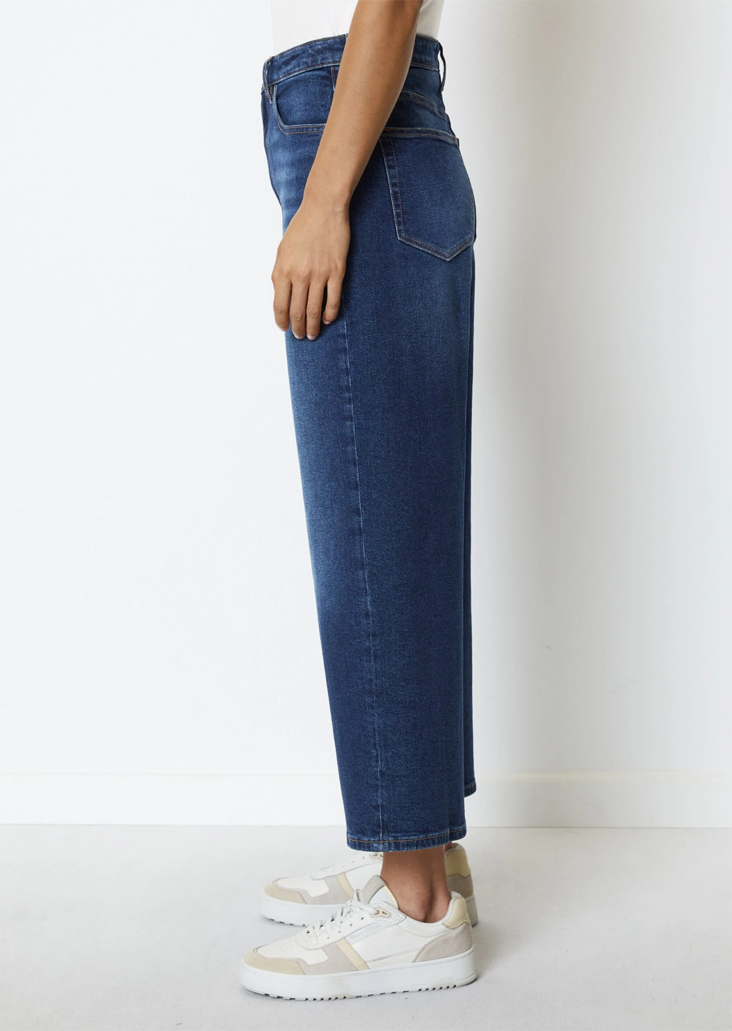 Marc O'Polo Tolva High Waist Cropped Denim Culottes From Organic Cotton Stretch 8 Marc O'Polo Tolva High Waist Cropped Denim Culottes From Organic Cotton Stretch – Bild 6