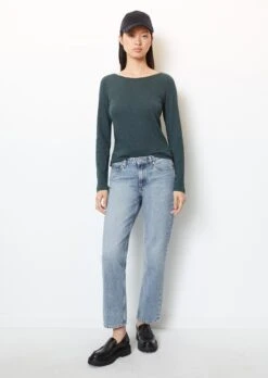 Marc O'Polo Long Sleeve Top With A Bateau Neckline In A Regular Fit In Organic Cotton Slub Jersey -Marc O'Polo Verkäufe 9d4f560e4938620f82e1764bafaa483f