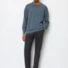Marc O'Polo Round-neck Jumper In A Regular Fit Made Of A Soft Cotton And New Wool Blend