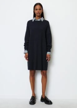 Marc O'Polo Oversize Rib-knit Dress With Fine Ribbed Structure