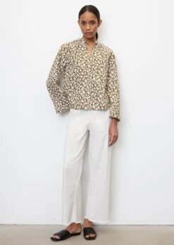 Marc O'Polo V-neck Blouse With An All-over Print Made Of Paper Touch Poplin -Marc O'Polo Verkäufe a072e90a451a4aa64a7a5f8868ff98a9