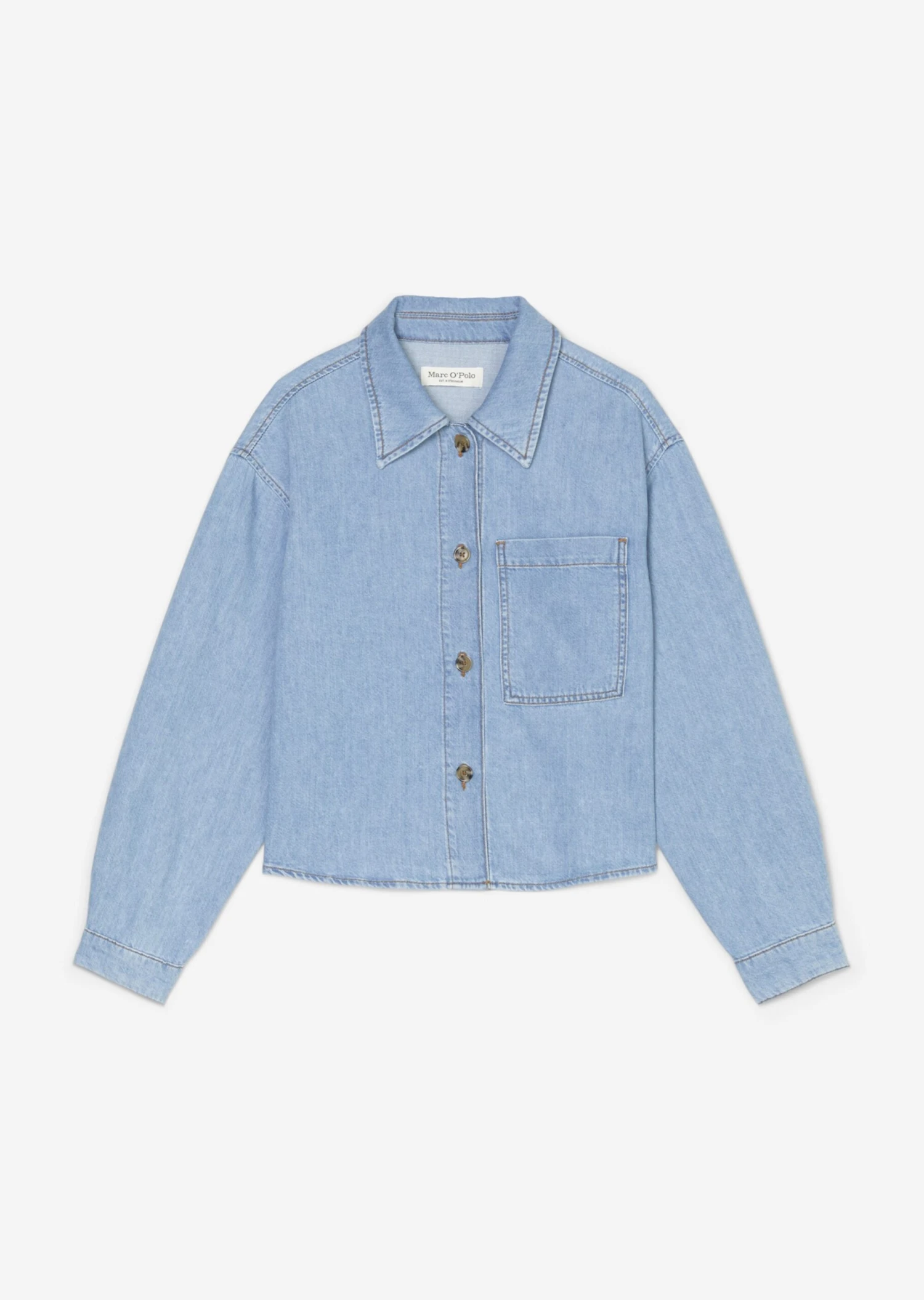 Marc O'Polo Oversize Denim Shirt In An Organic Cotton/lyocell Blend 9 Marc O'Polo Oversize Denim Shirt In An Organic Cotton/lyocell Blend – Bild 7