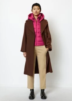 Marc O'Polo Double-breasted Wool Coat With Belt Virgin Wool Mix