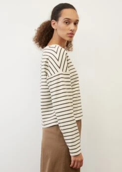 Marc O'Polo Stretchy, Striped Long Sleeve Top In A Regular, Cropped Fit Made Of Soft, Peached Jersey -Marc O'Polo Verkäufe a572b0dc2b0f46f4e2d1c791ea4a03e2
