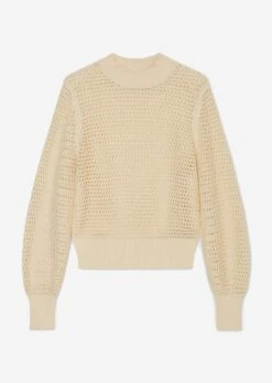 Marc O'Polo Openwork Knit Jumper In A Slim Fit Made Of An Organic Cotton And Linen Blend -Marc O'Polo Verkäufe a80f9ce71ec84c1849ef3b348720994d