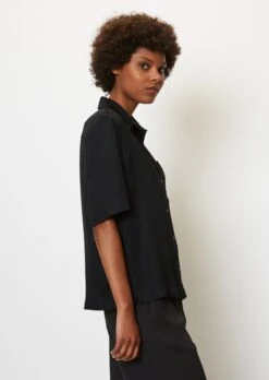 Marc O'Polo Flowing Short-sleeved Blouse Made From Viscose Twill -Marc O'Polo Verkäufe a9af5de42e6e1ff280e08025f0dba340