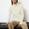 Marc O'Polo Ribbed Turtleneck Sweater Slim Made Of Organic Cotton