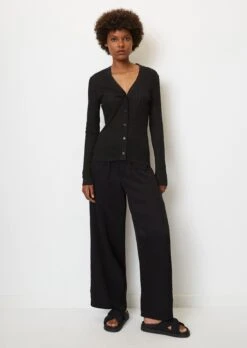 Marc O'Polo Pointelle Jersey V-neck Cardigan Made From Pure Organic Cotton -Marc O'Polo Verkäufe b22edd07480f98c6df595a2efa6d5855