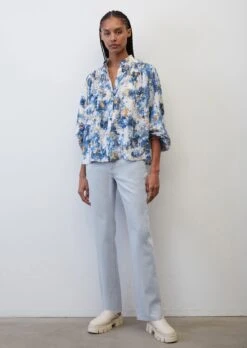Marc O'Polo Wide Printed Blouse In A Cupro/viscose Blend -Marc O'Polo Verkäufe b43a8b946b06837777cfa3646bace4bc