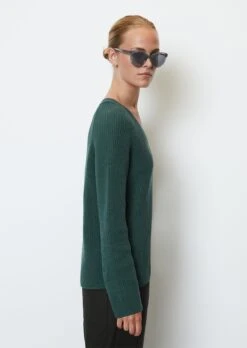 Marc O'Polo V-neck Knit Jumper Relaxed Made From Heavy Cotton Yarn -Marc O'Polo Verkäufe b89c7fc6eccf1153d2577177bb1aa6bd