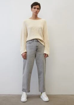 Marc O'Polo Verkäufe 18 Marc O'Polo Bateau Neck Cropped Jumper With Statement Sleeves Made From Heavy Weight Organic Cotton