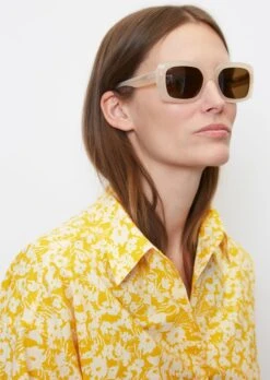 Marc O'Polo Long Sleeve Blouse In A Relaxed Fit With An All-over Print Made Of Paper Touch Poplin -Marc O'Polo Verkäufe b932f30954655414140838e726278bde