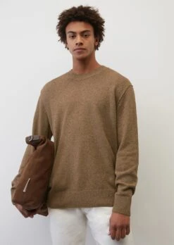 Marc O'Polo Crewneck Jumper In A Relaxed Fit In Summery Bouclé
