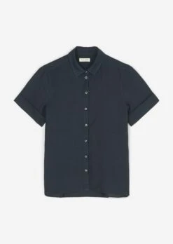 Marc O'Polo Short Sleeve Linen Blouse In An Exciting Mix Of Materials -Marc O'Polo Verkäufe c344540b98f9d66efbcd6de4c5fdc985