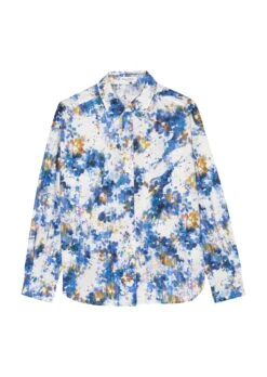 Marc O'Polo Blouse With An All-over Print Made Of Paper Touch Poplin -Marc O'Polo Verkäufe ce21a218228fbbc28336a2e27e35842a