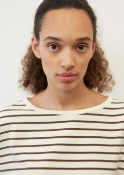 Marc O'Polo Stretchy, Striped Long Sleeve Top In A Regular, Cropped Fit Made Of Soft, Peached Jersey -Marc O'Polo Verkäufe d4690673c7b67682700850e27dc965f2