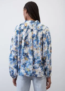 Marc O'Polo Wide Printed Blouse In A Cupro/viscose Blend -Marc O'Polo Verkäufe d7085f51b3ea947f53e2478d6cdfffde