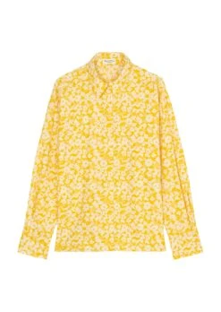 Marc O'Polo Long Sleeve Blouse In A Relaxed Fit With An All-over Print Made Of Paper Touch Poplin -Marc O'Polo Verkäufe d7672adad2c5828372525fc13fb150db
