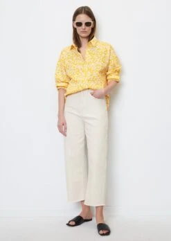 Marc O'Polo Long Sleeve Blouse In A Relaxed Fit With An All-over Print Made Of Paper Touch Poplin -Marc O'Polo Verkäufe d918e664c78688f918c823c94a19dfce