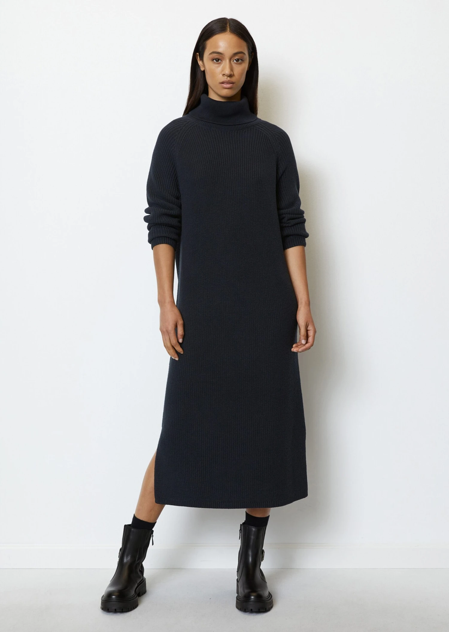 Marc O'Polo DfC Turtleneck Knit Dress Loose Made Of Organic Cotton Yarn 4 Marc O'Polo DfC Turtleneck Knit Dress Loose Made Of Organic Cotton Yarn – Bild 2