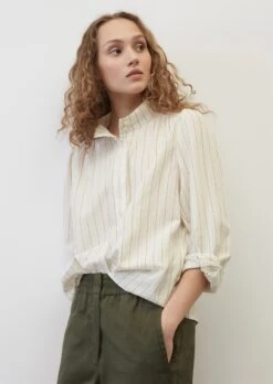 Marc O'Polo Striped Blouse In A Regular Fit Made Of A Soft Organic Cotton Twill