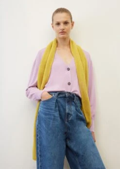 Marc O'Polo Fine Knit V-neck Cardigan With Cashmere Wool