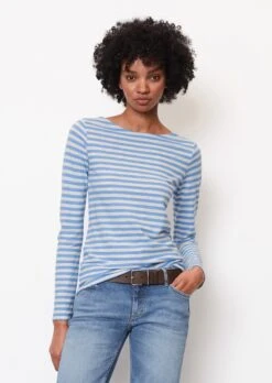 Marc O'Polo Striped Long Sleeve Top, Regular Fit Made Of Organic Cotton Fabric -Marc O'Polo Verkäufe e35d689b36a854e65639fdb76802107f