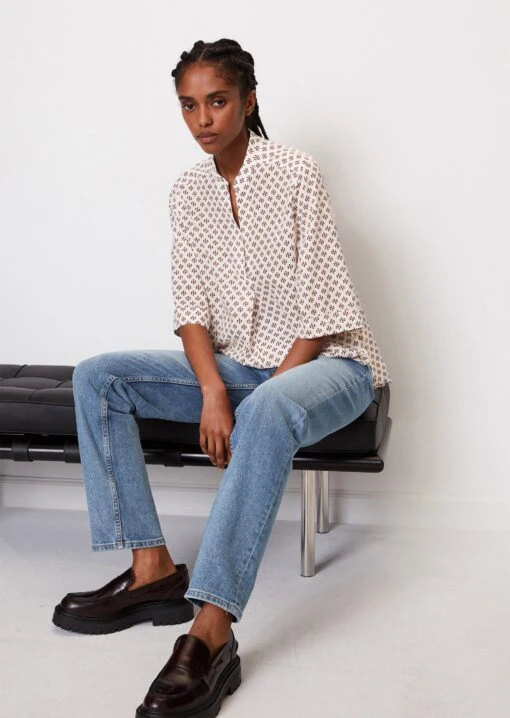 Marc O'Polo Patterned Tunic Blouse In A Regular Fit Made Of Lightweight Cotton Voile -Marc O'Polo Verkäufe e59af037d211c8be879d97e162809c88