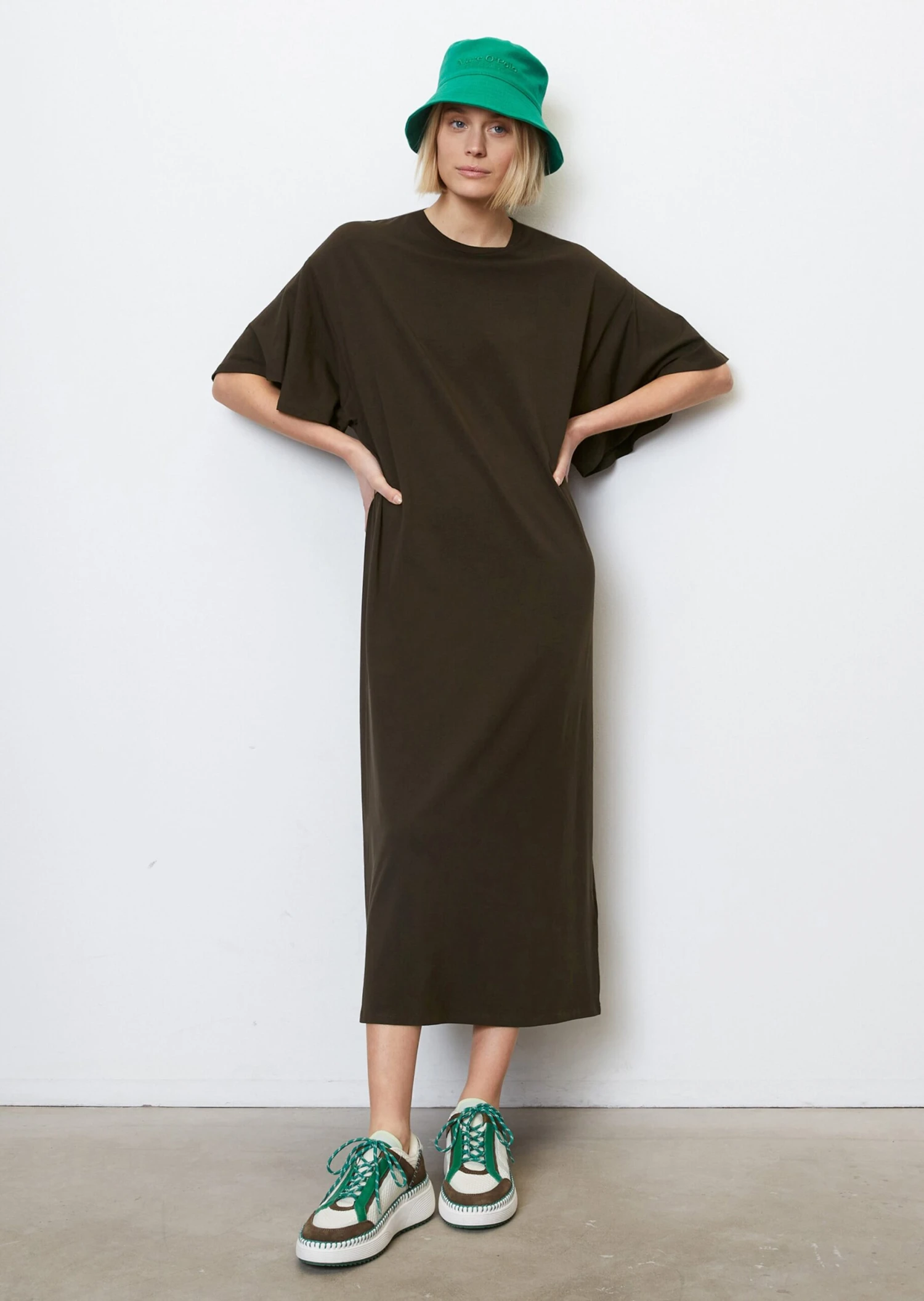 Marc O'Polo Flowing Jersey Dress With Flounce Sleeves Made From An Organic Cotton/modal Blend 4 Marc O'Polo Flowing Jersey Dress With Flounce Sleeves Made From An Organic Cotton/modal Blend – Bild 2