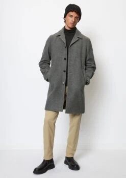 Marc O'Polo Wool Coat Regular Made From Soft Virgin Wool Mix