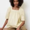 Marc O'Polo Bohemian Blouse With Square Neckline In An Organic Cotton And TENCEL™ Lyocell Blend -Marc O'Polo Verkäufe eabb2d6b1b9d8da5b01bfb97461c6829