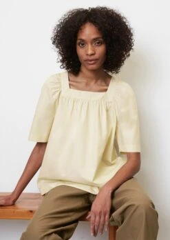 Marc O'Polo Bohemian Blouse With Square Neckline In An Organic Cotton And TENCEL™ Lyocell Blend