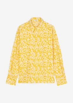 Marc O'Polo Long Sleeve Blouse In A Relaxed Fit With An All-over Print Made Of Paper Touch Poplin -Marc O'Polo Verkäufe f6506b057d026f9ae236140e9ed128b1