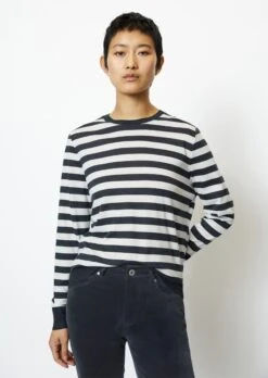 Marc O'Polo Striped Luxury Long Sleeve Regular With TENCEL™ Lyocell