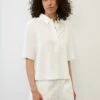 Marc O'Polo Loose Blouse In The Style Of A Polo Shirt Made From Lightweight Blended Viscose