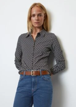 Marc O'Polo Patterned Jersey Blouse Regular From LENZING™ ECOVERO™